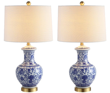 Jennifer 25.25" Ceramic/Metal LED Table Lamp